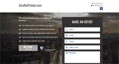 Desktop Screenshot of eurorailtickets.com